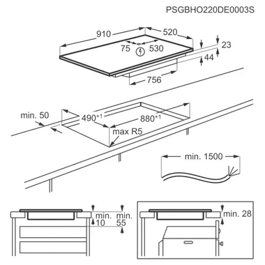 Placa Inducción AEG TK95IN00FB 90 cm (1)