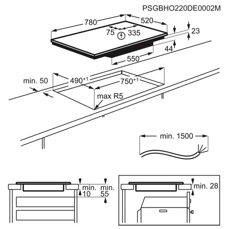 Placa Inducción AEG TO84IU0FFB 80 cm (1)