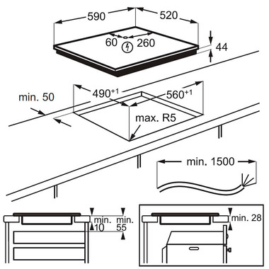 Placa Inducción AEG TN63IP0BFB 60 cm (1)