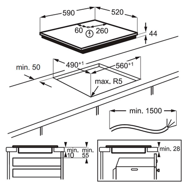 Placa Inducción AEG TN63IP00FB 60 cm (1)