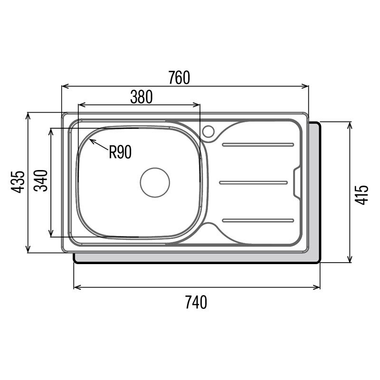 Fregadero Cata CDS1 ED/A Inox (1)