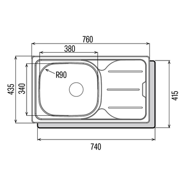 Fregadero Cata CDS-1 REV/A Inox (1)