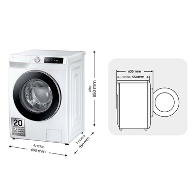 Lavadora Samsung WW90DG6U85LEU3 9Kg (1)