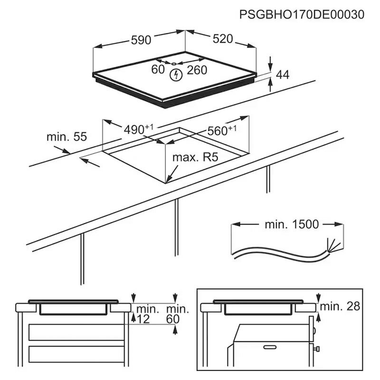 Placa Inducción Electrolux EIV633 60 cm (1)