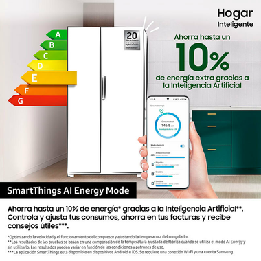 Frigorífico Americano Samsung RS90F66BEFEF Grafito (4)