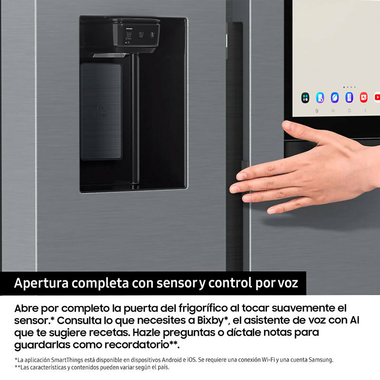 Frigorífico Americano Samsung RS90F66BEFEF Grafito (5)