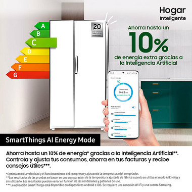 Frigorífico Americano Samsung RS80F66KCTEF Inox (4)