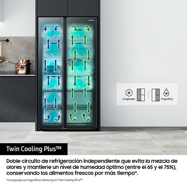 Frigorífico Americano Samsung RS80F66KCTEF Inox (5)