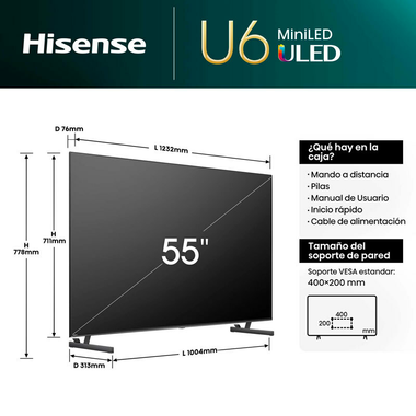 TV Hisense 55U6NQ MiniLED 4K 55" (1)