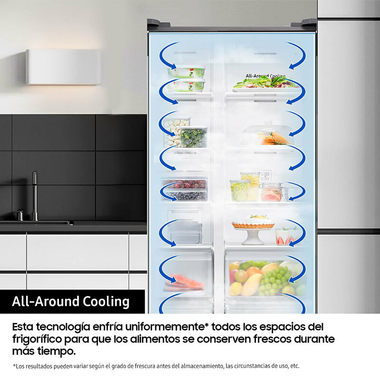 Frigorífico Americano Samsung RS70F65QETEF Inox (4)