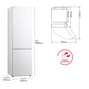 Frigorífico Combi LG GBV21NCDSW Blanco (1)
