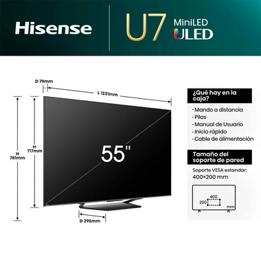 TV Hisense 55U7NQ MiniLED 4K 55" (1)