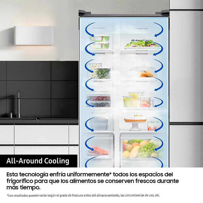 Frigorífico Americano Samsung RS90F64EETEF Inox (6)