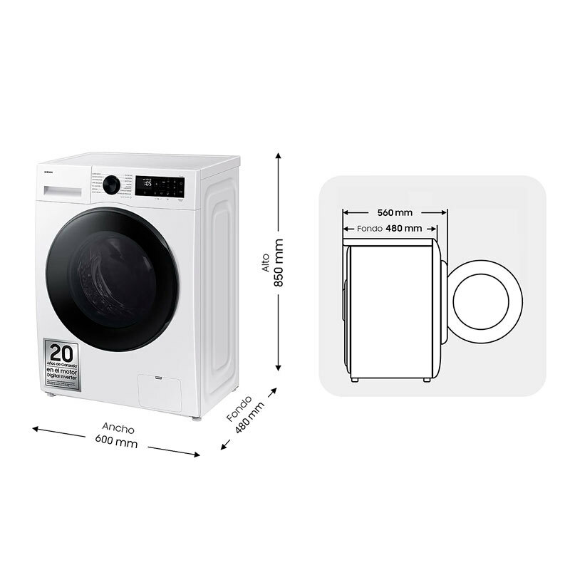 Lavasecadora Samsung WD90DG5G34BEEC 9Kg (1)