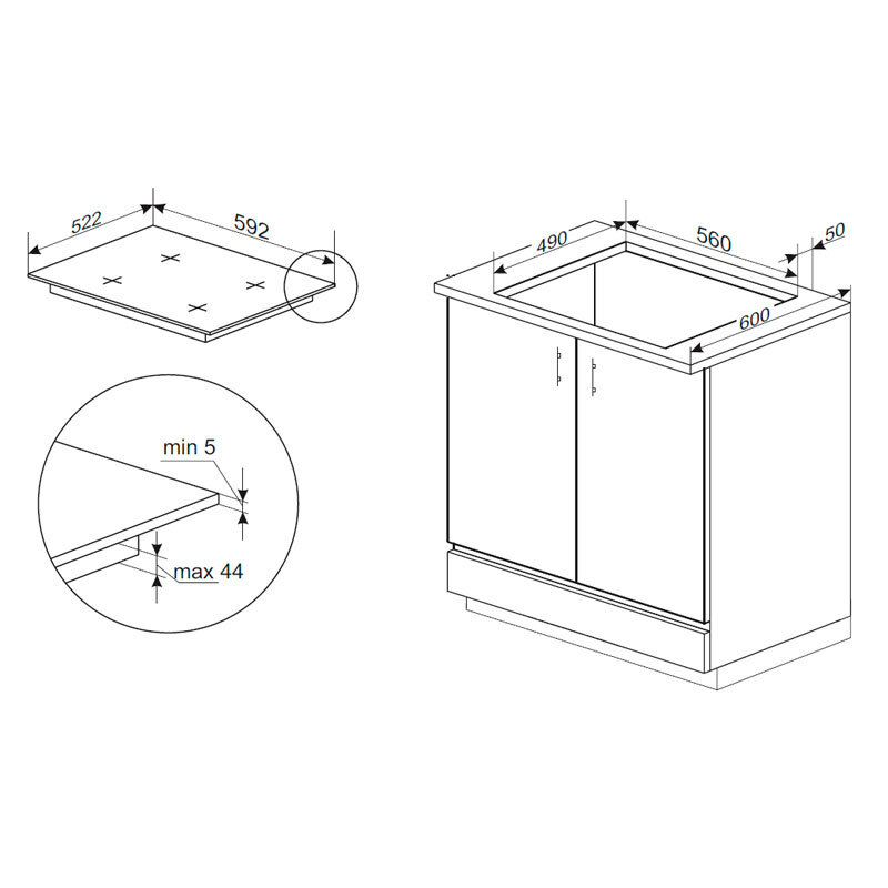 Placa Inducción Fagor 4IF-30BC 60 cm (1)