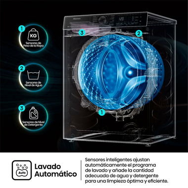 Lavadora Hisense WF1Q8041BT 8 Kg (8)