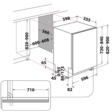 Lavavajillas integrable Whirlpool WH7IA115B2M3TUS0 60 cm (1)