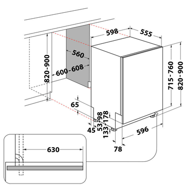 Lavavajillas integrable Whirlpool WH8IA15AM6L0 60 cm (1)