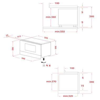 Microondas integrable Teka ML82VGOGH BIS L Cristal Gris (1)