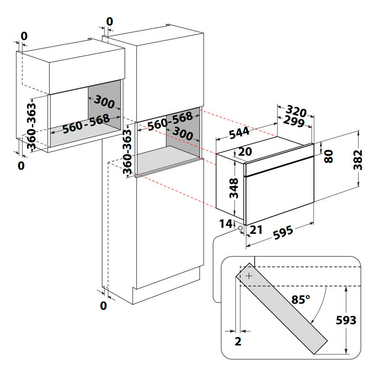 Microondas integrable Whirlpool WMN464BX (1)