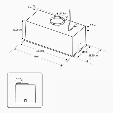 Grupo filtrante Samsung NK72FG455CS/UR 72 cm (1)