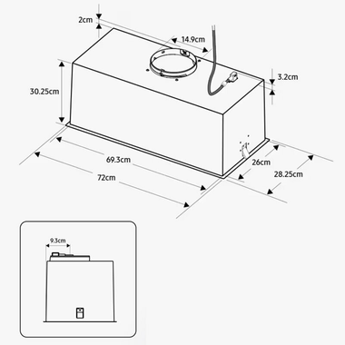 Grupo filtrante Samsung NK72FG454CS/UR 72 cm (1)