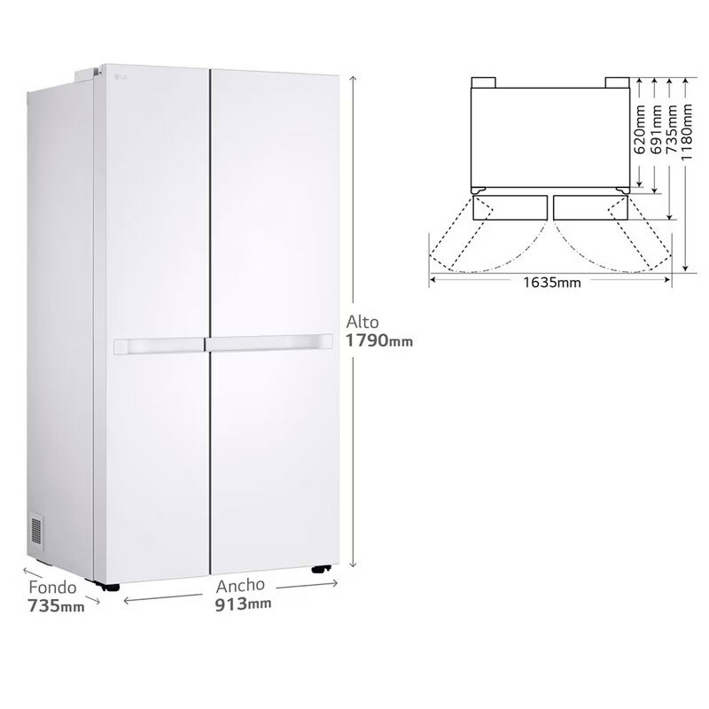 Frigorífico Americano LG GSBC40SWPE Blanco (1)