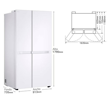 Frigorífico Americano LG GSBC40SWPE Blanco (1)