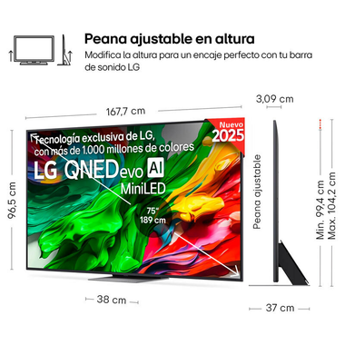 TV LG 75QNED87A6B QNED MiniLED 4K 75" (1)