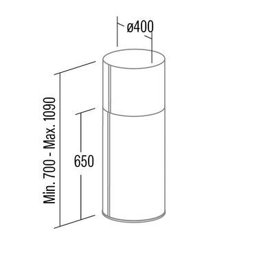 Campana decorativa Cata Isla Faro BK Negro 40 cm (1)