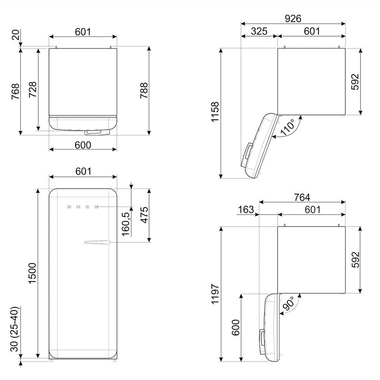 Frigorífico 1 Puerta Smeg FAB28LSV6 Plata (1)