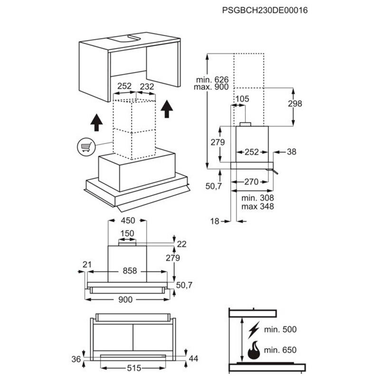 Campana integrable AEG GDE689HM 90 cm (1)