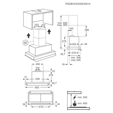 Campana integrable AEG GDE686HM 60 cm (1)