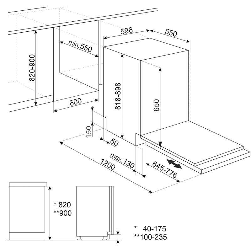 Lavavajillas integrable Smeg STL362DQ 60 cm (1)