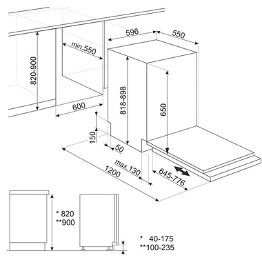 Lavavajillas integrable Smeg STL362DQ 60 cm (1)