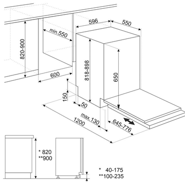 Lavavajillas integrable Smeg STL262D 60 cm (1)