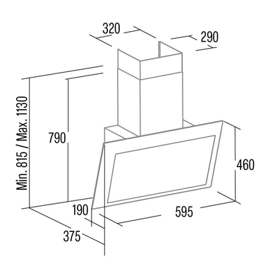 Campana decorativa Cata Thalassa EVO 60GWH Cristal Blanco 60 cm (1)
