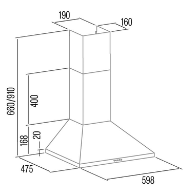 Campana decorativa Cata VK6000X Inox 60 cm (1)