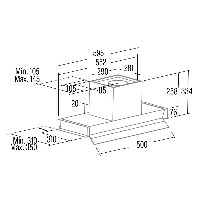 Campana integrable Cata Arona 60X Inox 60 cm (1)