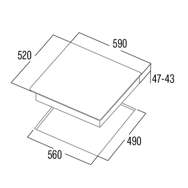 Placa vitrocerámica Cata TT6004 BK 59 cm (1)