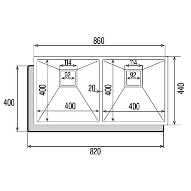 Fregadero Cata CB24040R10X Inox (1)