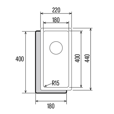 Fregadero Cata CB1840R15 Inox (1)