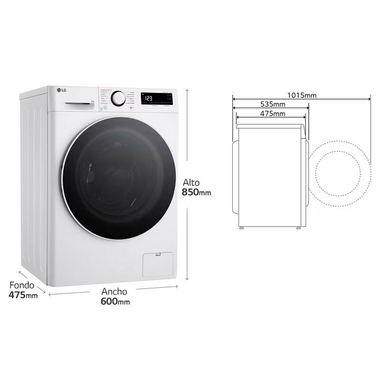 Lavadora 8Kg LG F2WR5S08A0W (1)