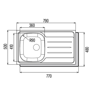 Fregadero Cata CDL1REV/A Inox (1)