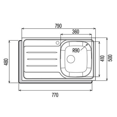 Fregadero Cata CDL1EI/A Inox (1)