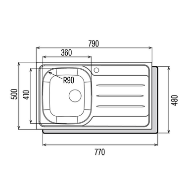 Fregadero Cata CDL1ED/A Inox (1)