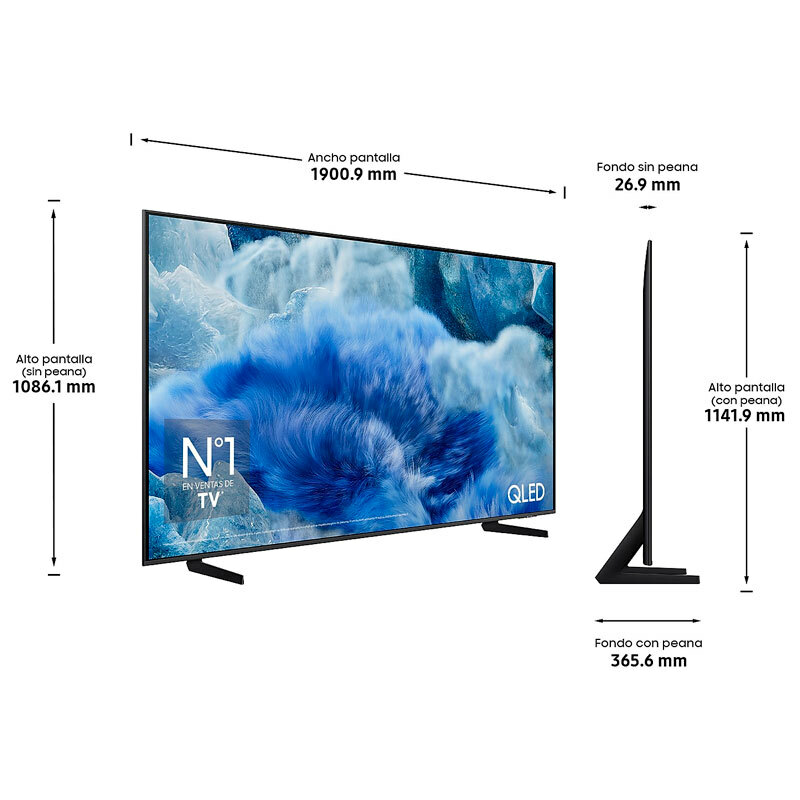 TV Samsung TQ85Q8FAAUXXC QLED 4K 85" (1)