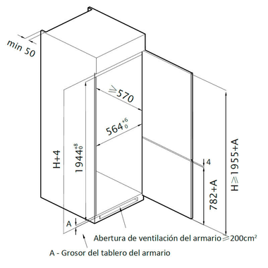 Frigorífico Combi integrable Teka RBF78385FI (1)