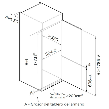 Frigorífico Combi integrable Teka RBF73395FI (1)