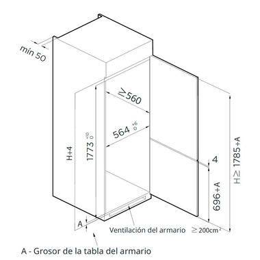 Frigorífico Combi integrable Teka RBF73355FI (1)